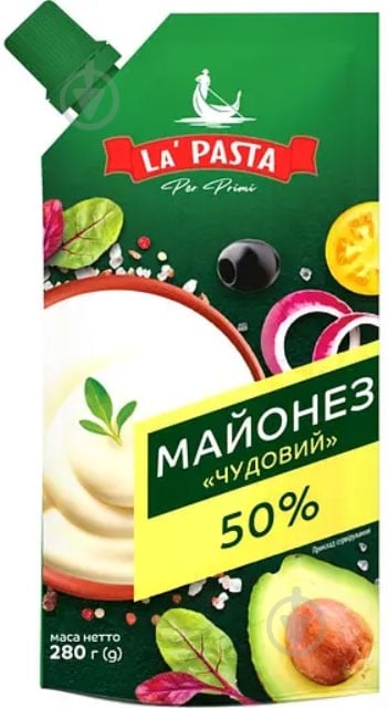 Майонез La Pasta per primi Чудовий 280 г - фото 1 Майонез La Pasta per primi Чудовий 280 г - фото 1