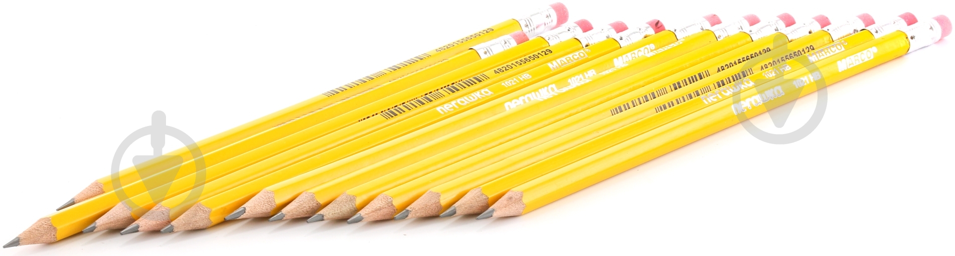 Набір олівців чорнографітних 12 штук 1021-12CB графітні Marco - фото 2 Набір олівців чорнографітних 12 штук 1021-12CB графітні Marco - фото 2