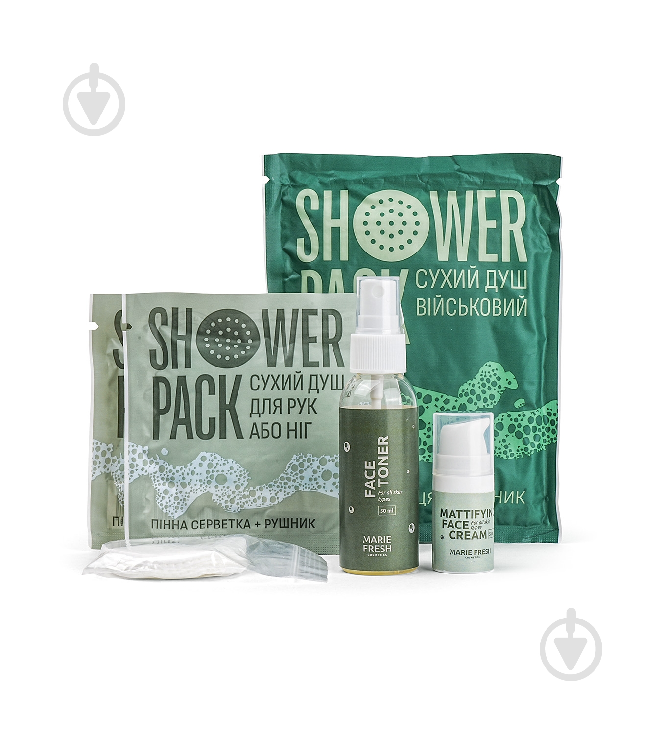 Душ сухой SHOWER PACK Military Skincare Set #1 - фото 1 Душ сухой SHOWER PACK Military Skincare Set #1 - фото 1