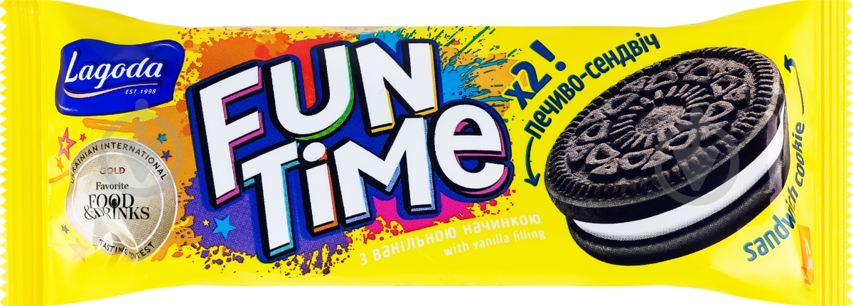 Печенье Fun Time с ванильной начинкой 70 г 70 г - фото 3