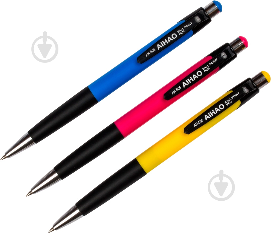 Набор ручек шариковых Aihao АН-505 3 шт. синие - фото 1