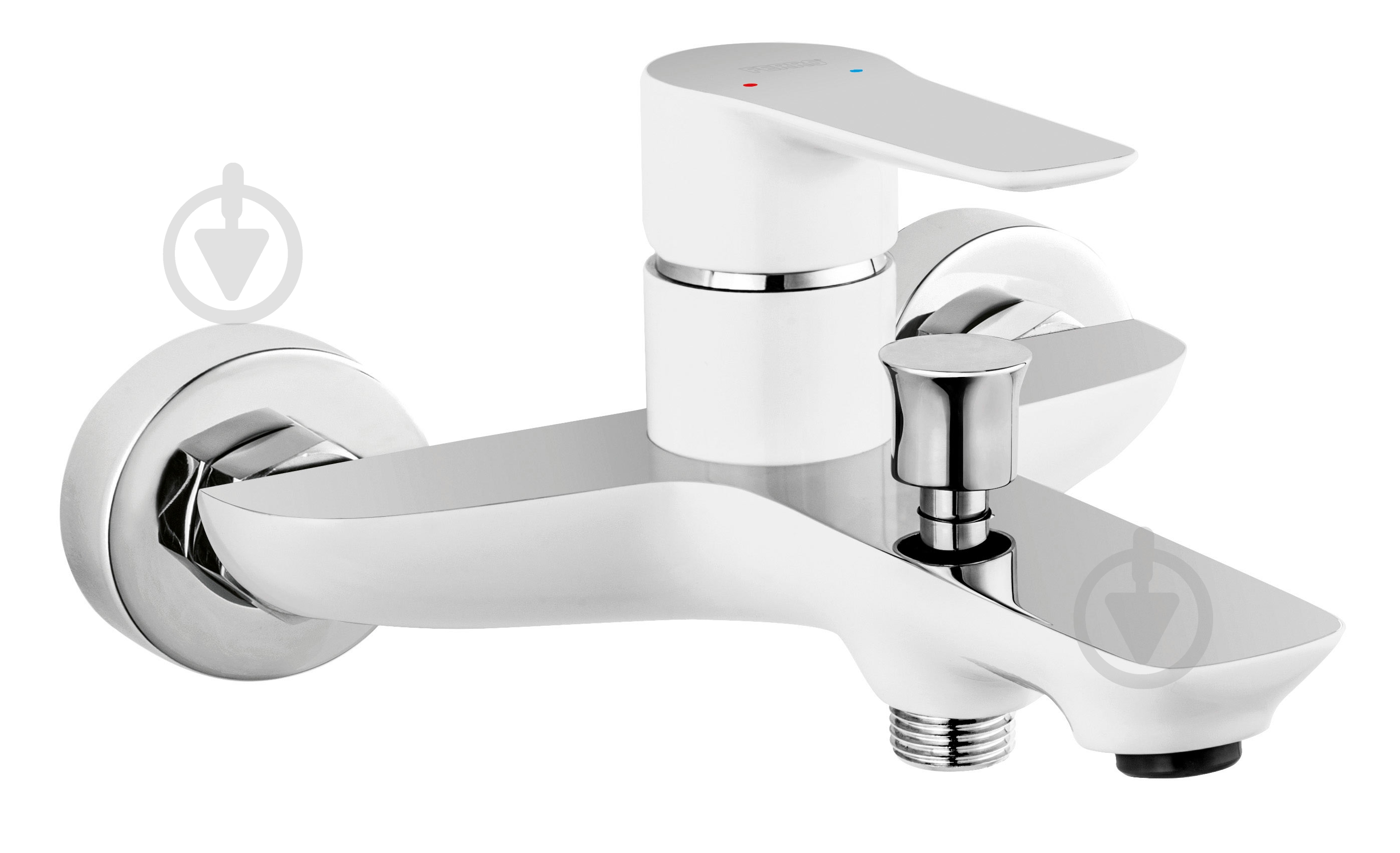 Смеситель для ванны Ferro Adore White/Chrome BDR1 - фото 1