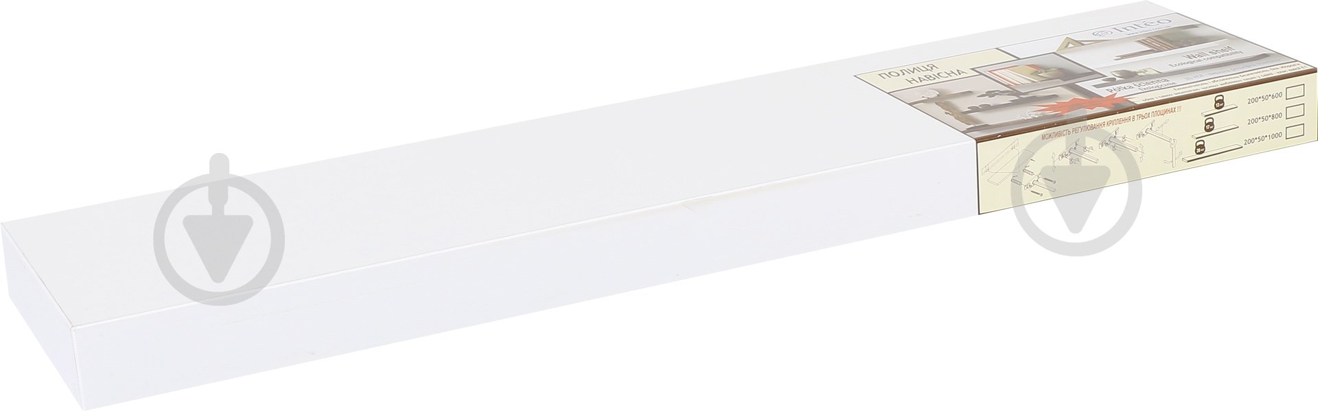 Полка декоративная Inteo 800x800x50 мм белый (Другое) - фото 7