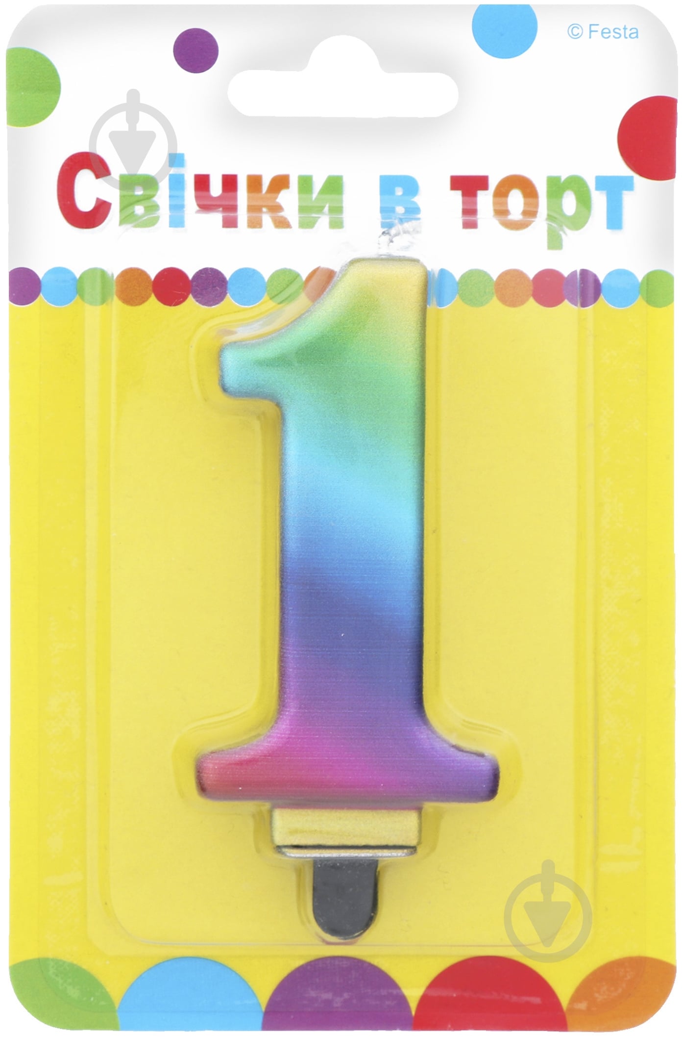Свеча цифра "1" Ві та Ві 1 шт. - фото 1