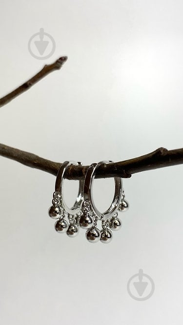 Серьги MISO accessory серебряные шарики - фото 2