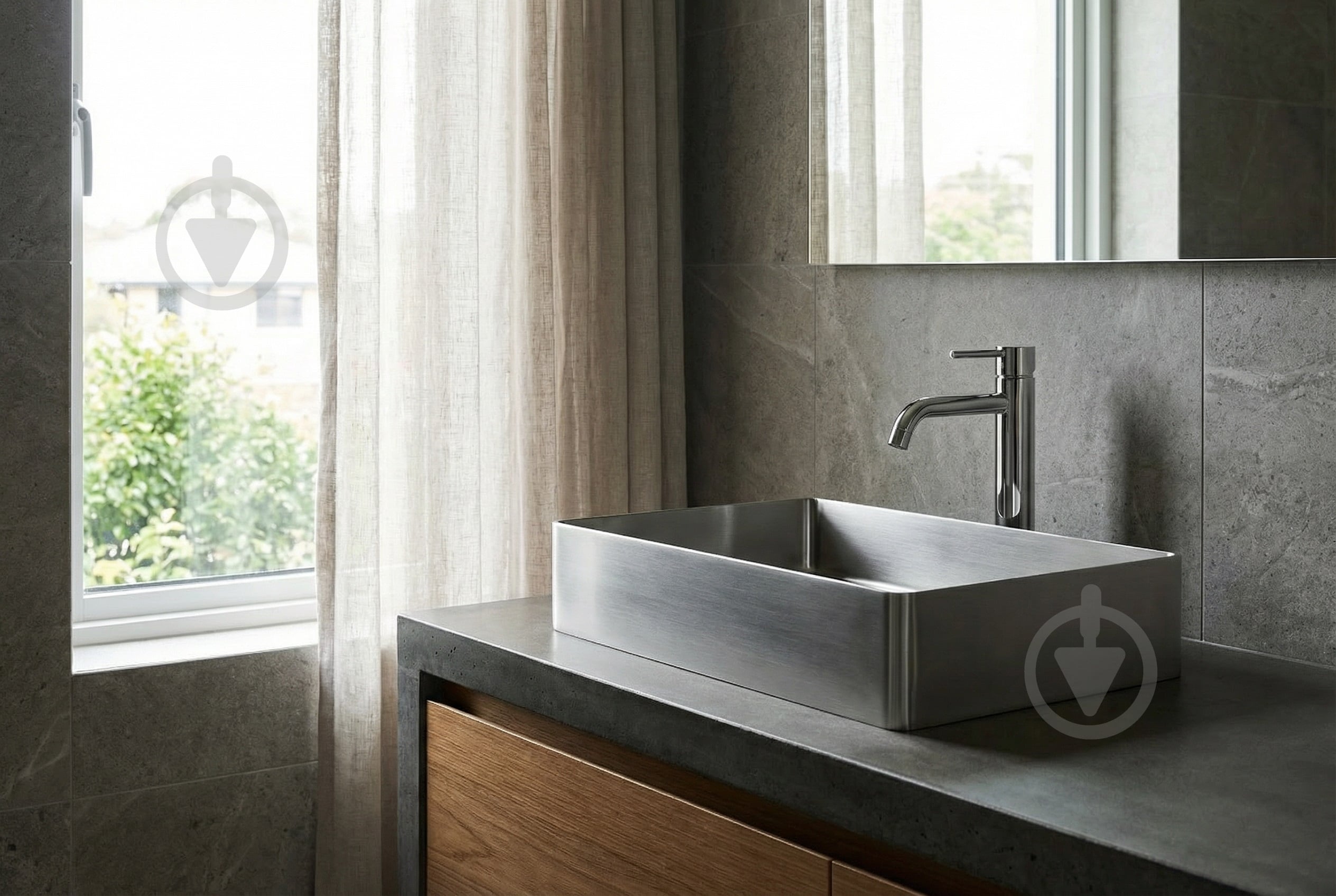 ᐉ Умивальник Mixxen Njord Grey 55x38x11 см без/пр. MXSK0785ST
