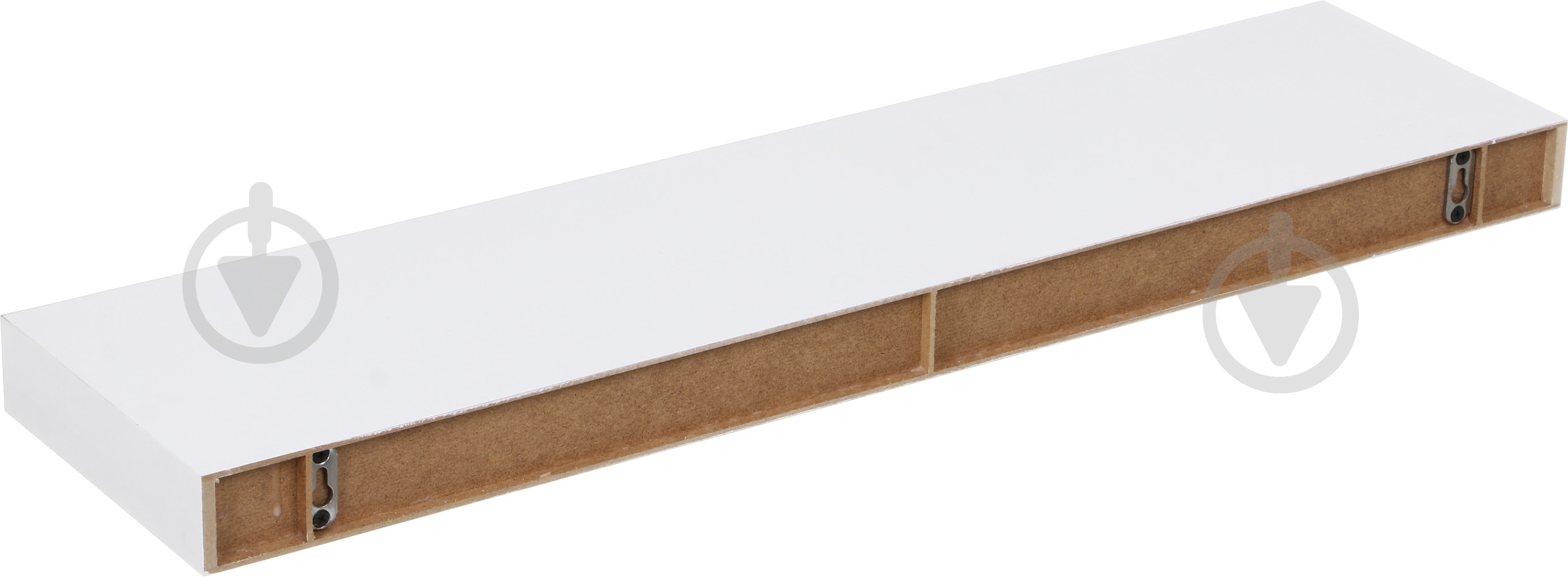 Полка Inteo Лайн навесная 800x800x50 мм белый (Другое) - фото 2