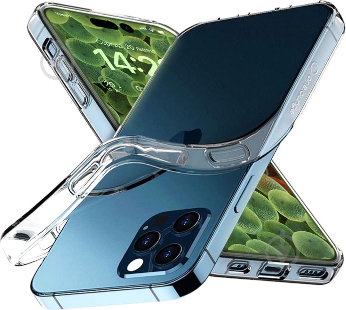 Прозорий TPU чохол oneLounge SilicolDots для iPhone 14 Pro - фото 2 Прозорий TPU чохол oneLounge SilicolDots для iPhone 14 Pro - фото 2