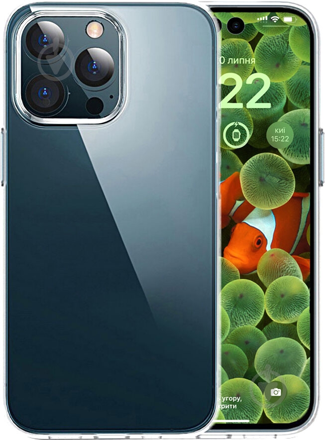 Прозорий TPU чохол oneLounge SilicolDots для iPhone 14 Pro - фото 1 Прозорий TPU чохол oneLounge SilicolDots для iPhone 14 Pro - фото 1