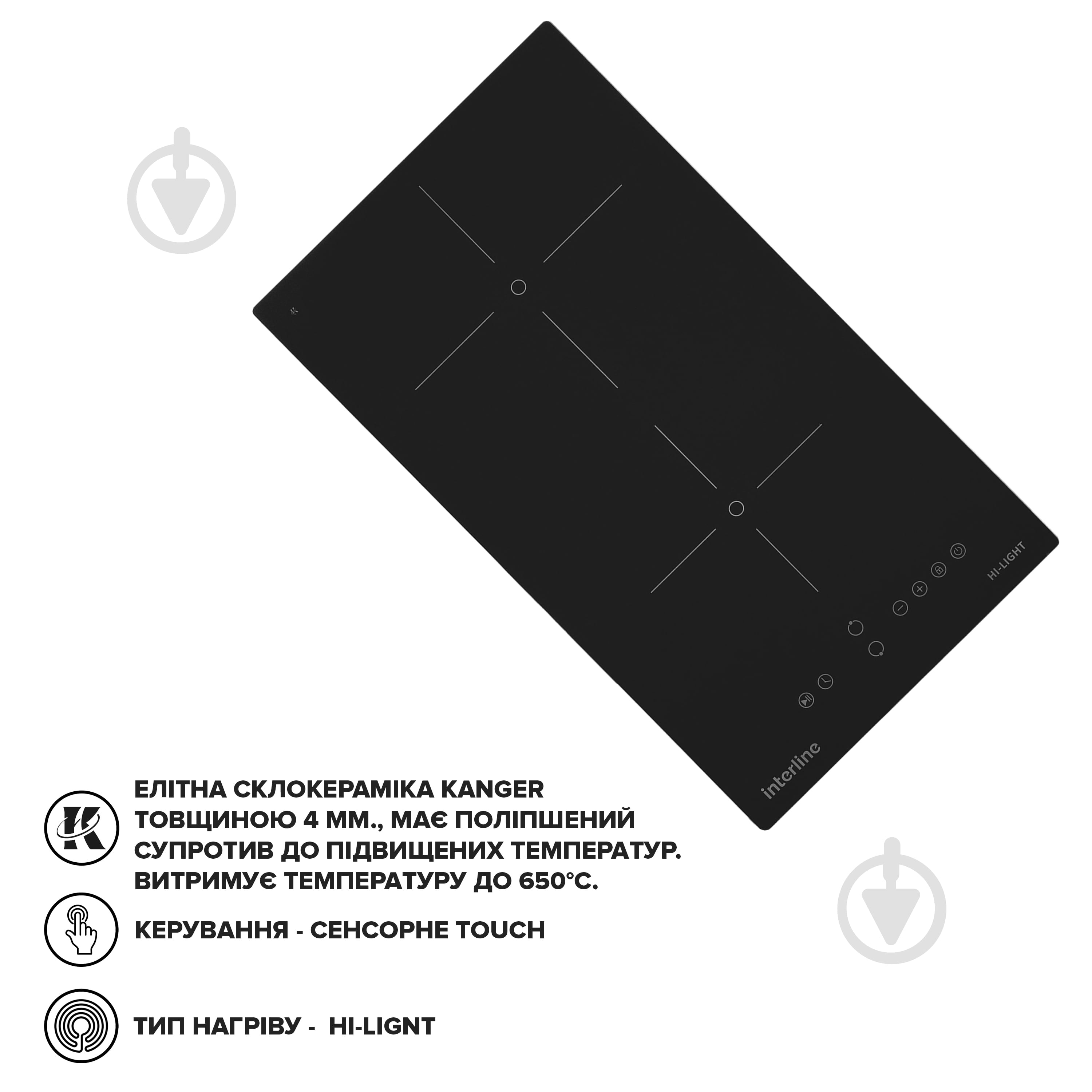 Варочная поверхность электрическая Interline VHK 435 SPT BA - фото 3