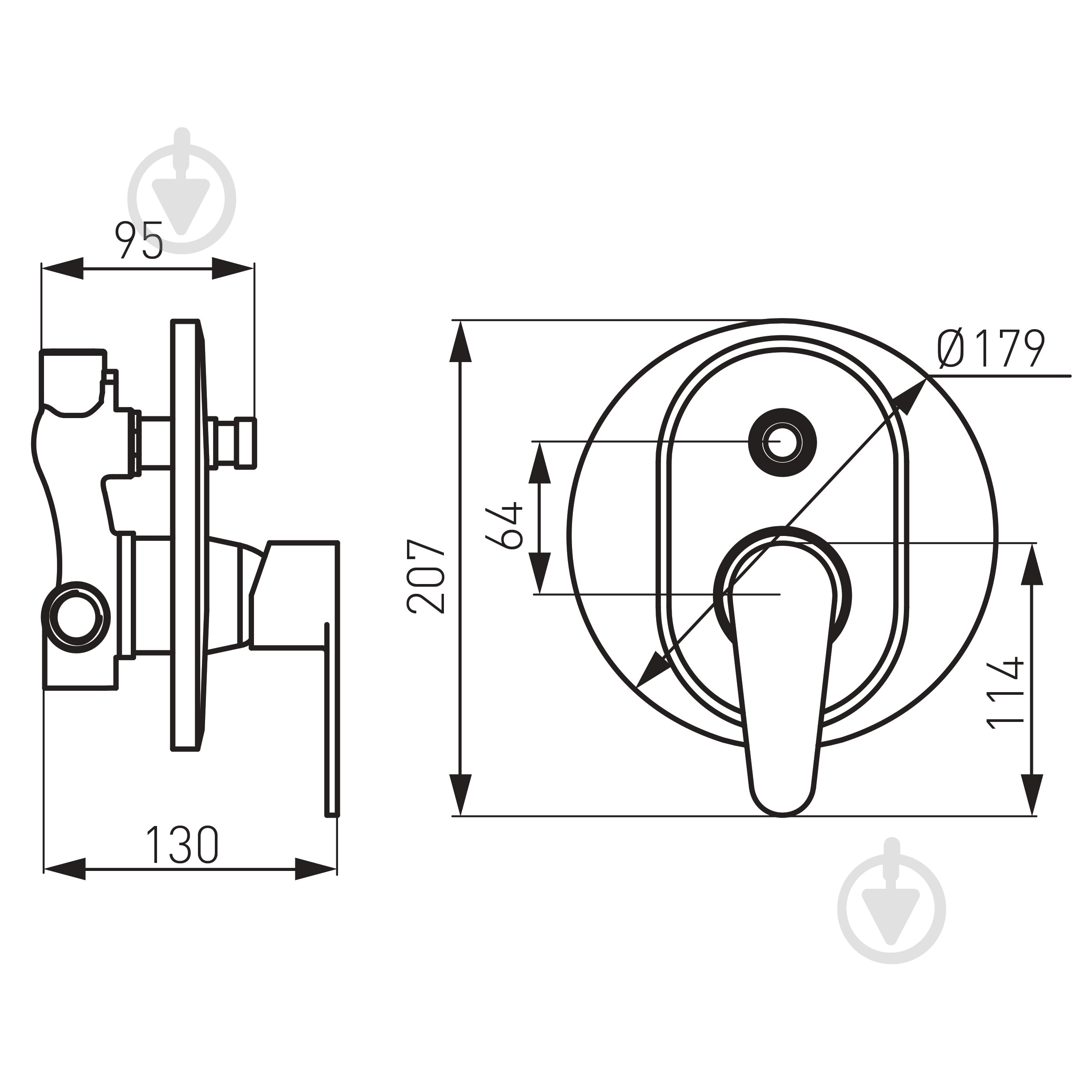 Смеситель для душа Ferro Algeo BAG7P - фото 2 Смеситель для душа Ferro Algeo BAG7P - фото 2