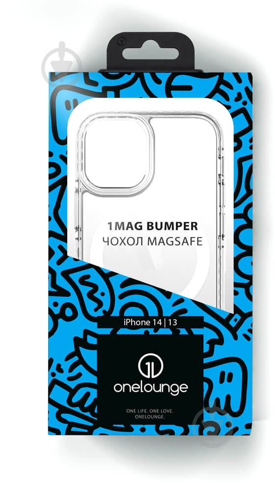 Прозорий чохол oneLounge 1Mag Bumper MagSafe для iPhone 14 | 13 - фото 6 Прозорий чохол oneLounge 1Mag Bumper MagSafe для iPhone 14 | 13 - фото 6