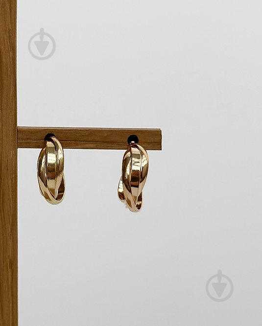 Серьги MISO accessory золотое маленькое полукольцо - фото 1