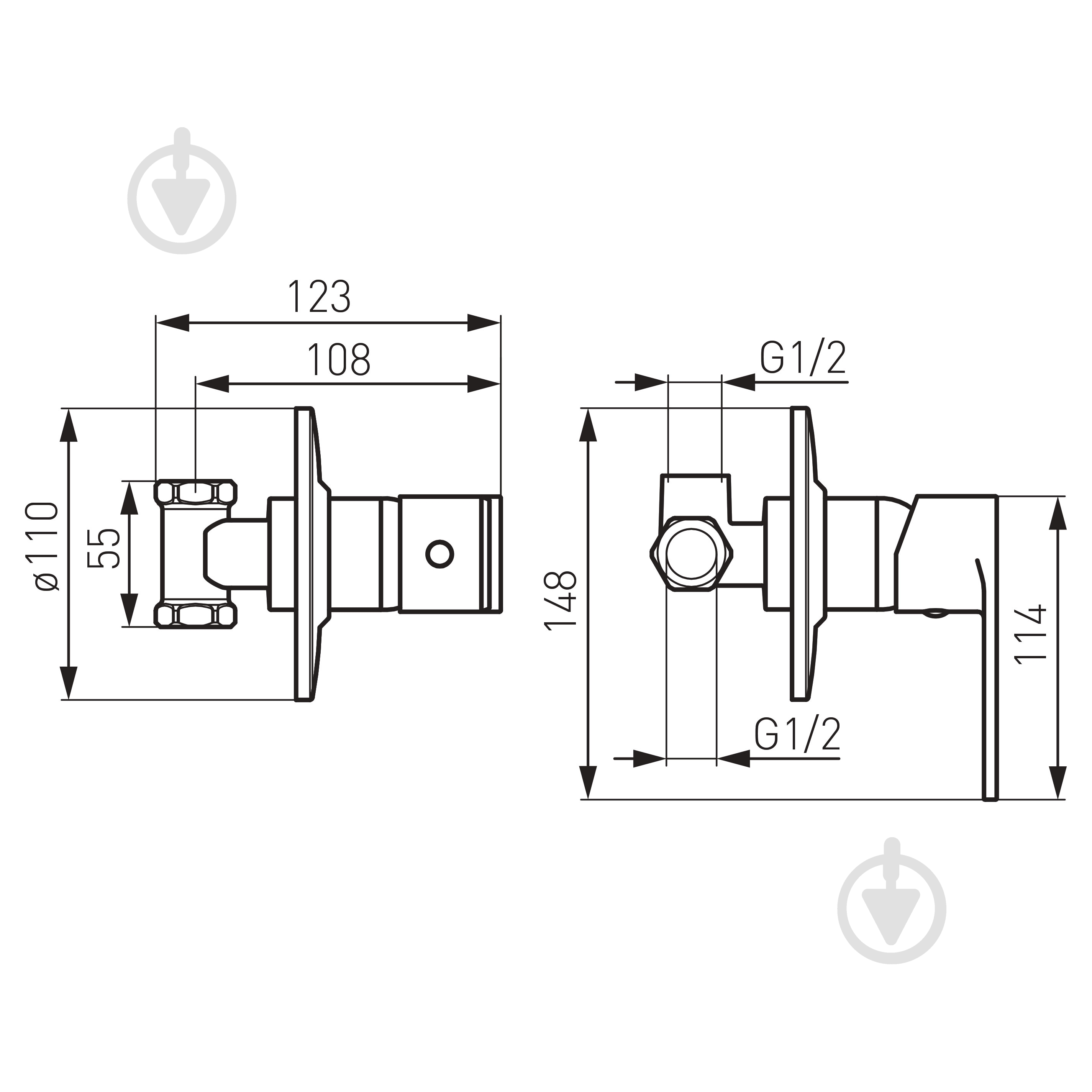 Смеситель для душа Ferro Algeo BAG7PA - фото 2