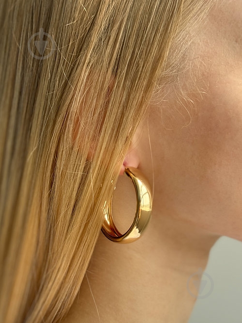 Серьги MISO accessory широкое кольцо золото - фото 2 Серьги MISO accessory широкое кольцо золото - фото 2