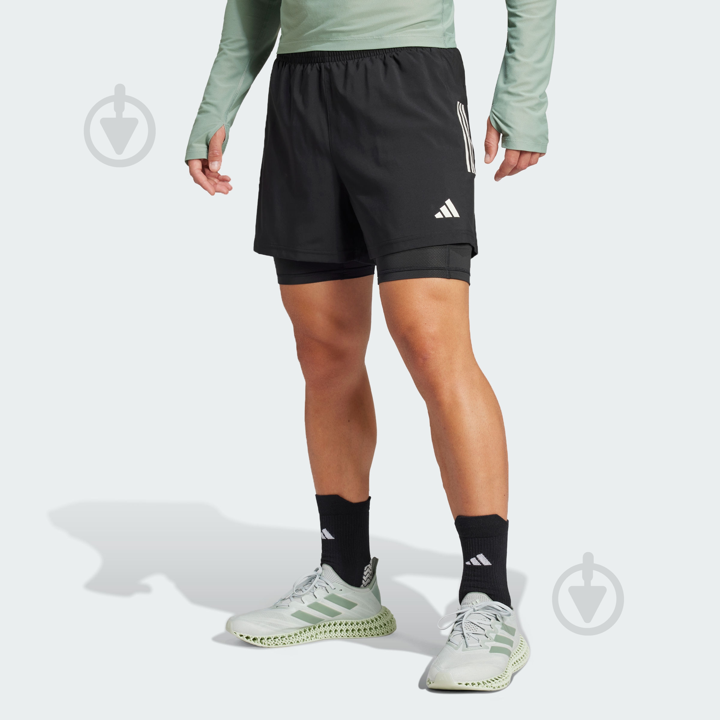 Шорти Adidas OTR B S 2in1 M JM5400 р. L чорний - фото 1 Шорти Adidas OTR B S 2in1 M JM5400 р. L чорний - фото 1