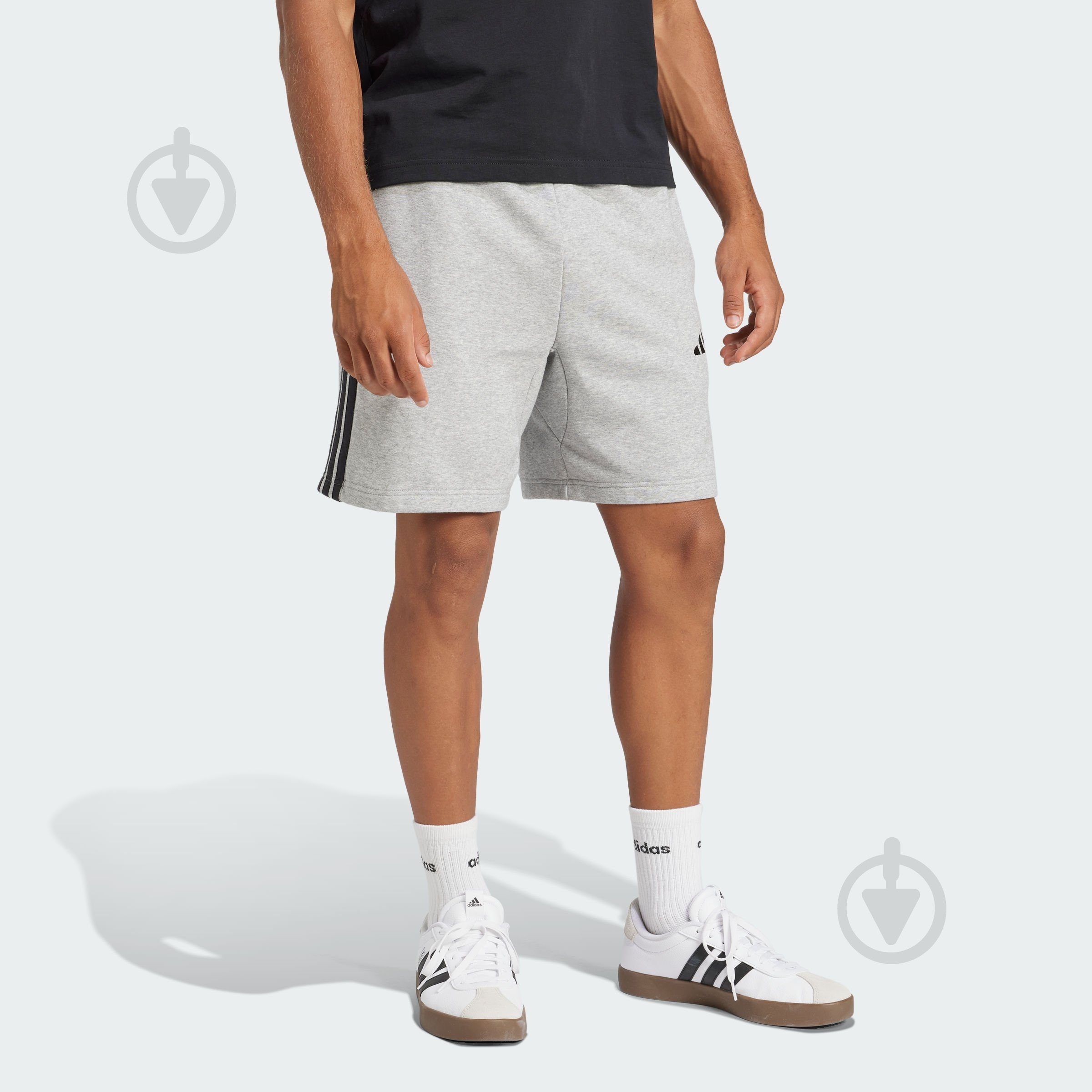 Шорти Adidas M 3S FT SHO JE6419 р. M сірий - фото 3 Шорти Adidas M 3S FT SHO JE6419 р. M сірий - фото 3