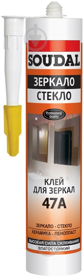 Клей монтажный SOUDAL 47A для зеркал бежевый 300 мл - фото 1