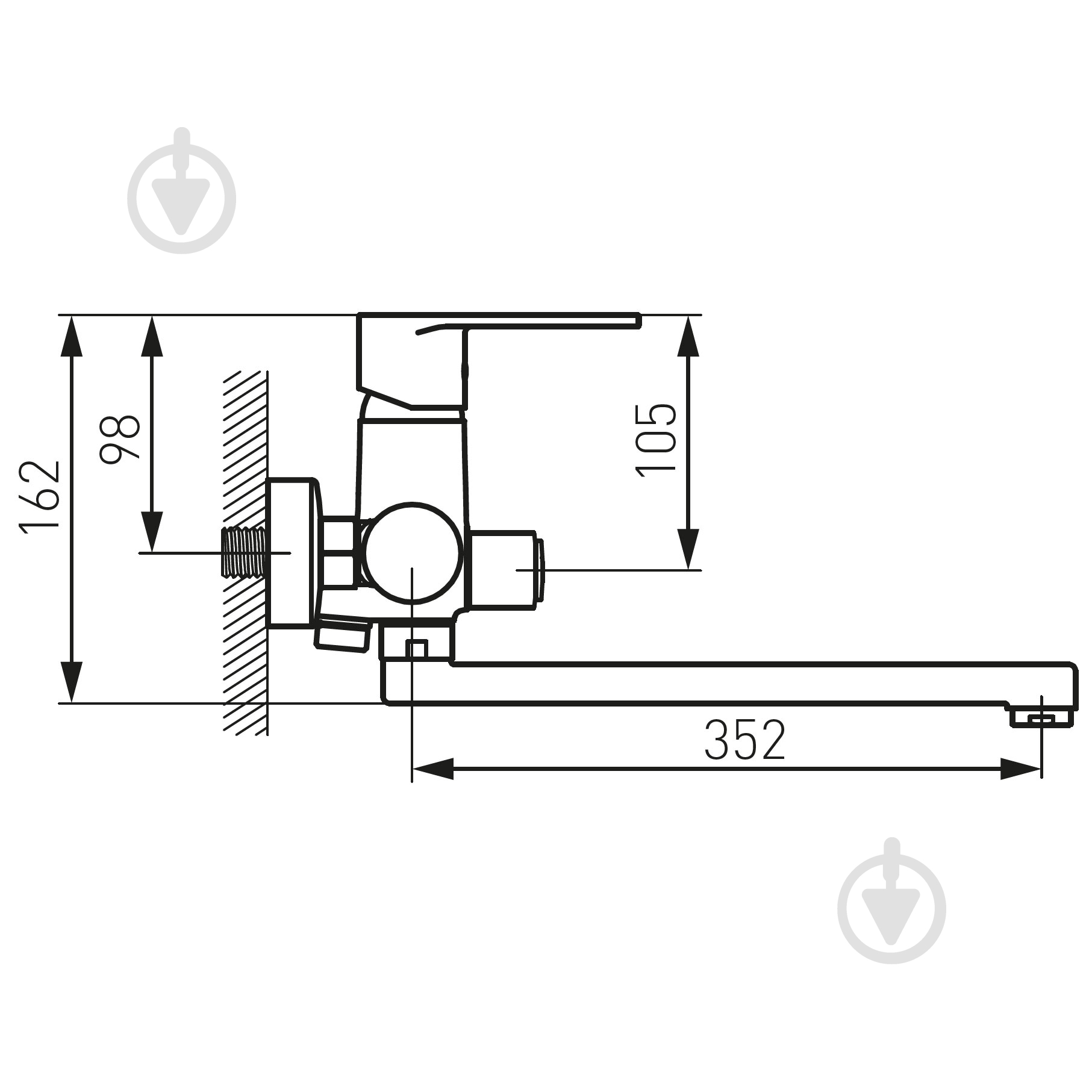 Смеситель для ванны Ferro Algeo BAG5A - фото 1