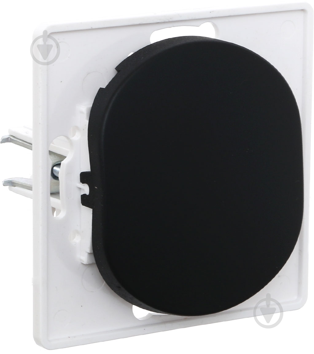 Выключатель проходной одноклавишный Aling-Conel Eon без подсветки черный E607.E1 - фото 3