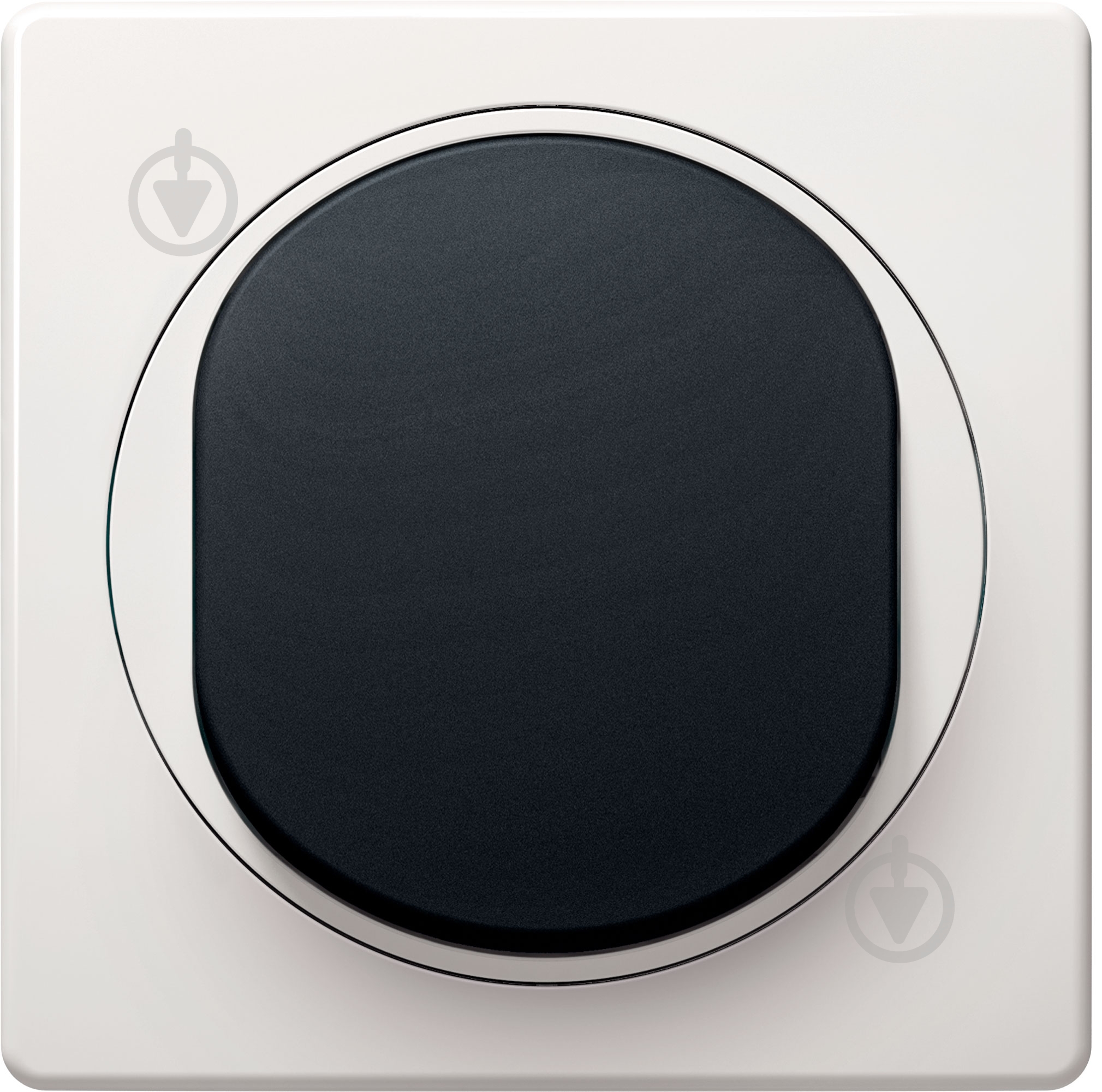 Выключатель проходной одноклавишный Aling-Conel Eon без подсветки черный E607.E1 - фото 1