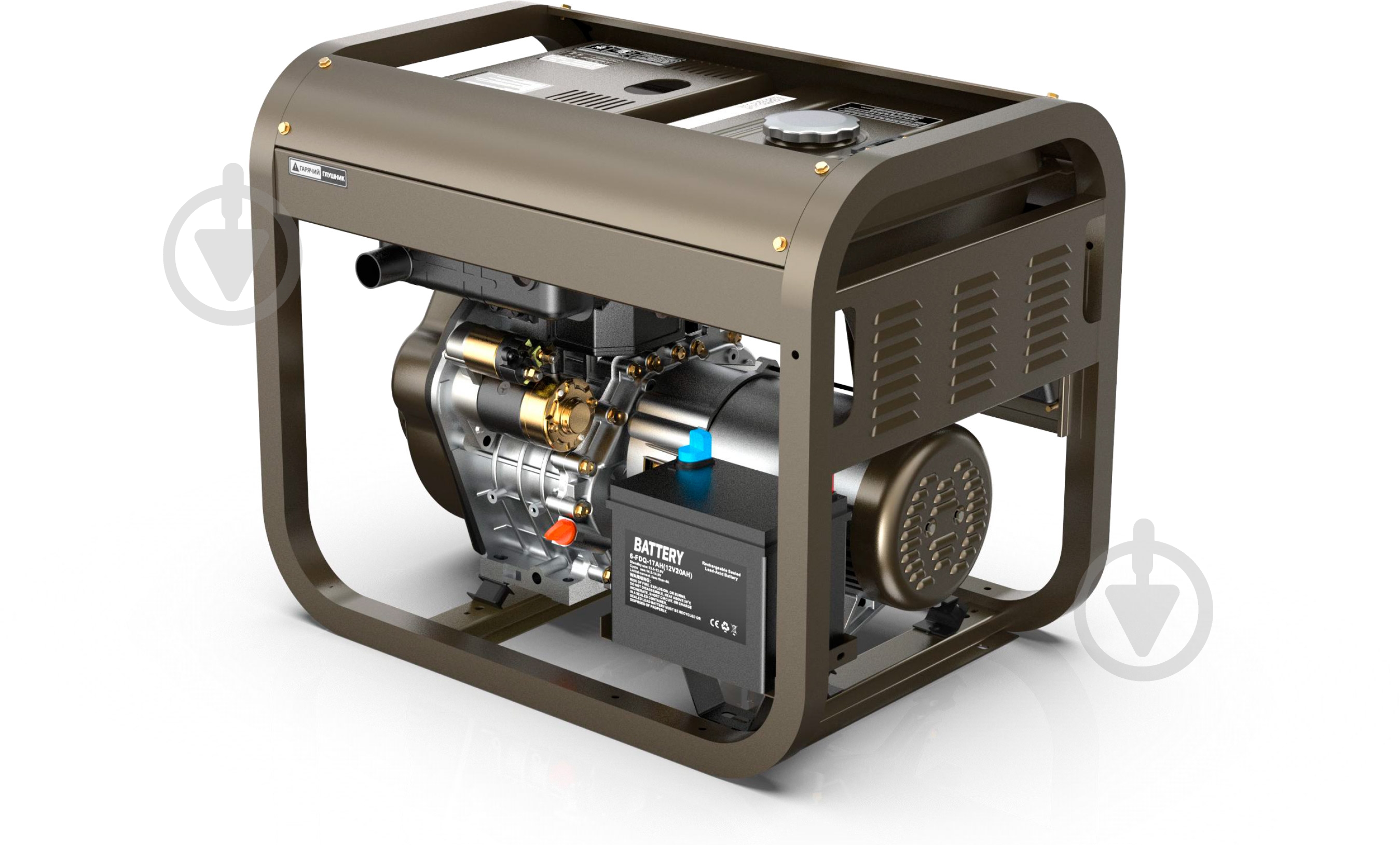 Генератор дизельный Compass 3 кВт / 3,3 кВт 230 В 3GF-ME - фото 5 Генератор дизельный Compass 3 кВт / 3,3 кВт 230 В 3GF-ME - фото 5