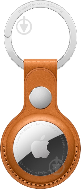 Брелок Apple AirTag Leather Key Ring Golden Brown (MMFA3ZM/A) - фото 1
