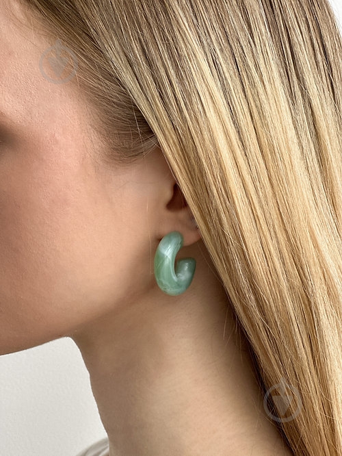 Серьги MISO accessory объемные полукольца - фото 2