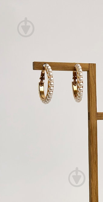 Серьги MISO accessory золотые с жемчугом - фото 2