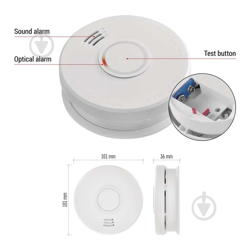 Датчик дыма Emos P56503X - фото 5