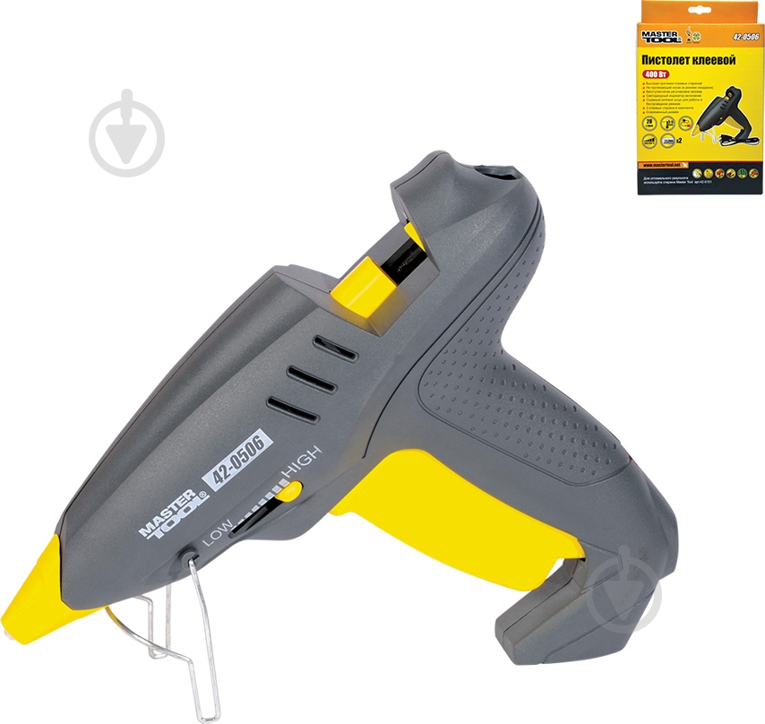 Пистолет клеевой MASTERTOOL Капля-Стоп 42-0506 - фото 1 Пистолет клеевой MASTERTOOL Капля-Стоп 42-0506 - фото 1