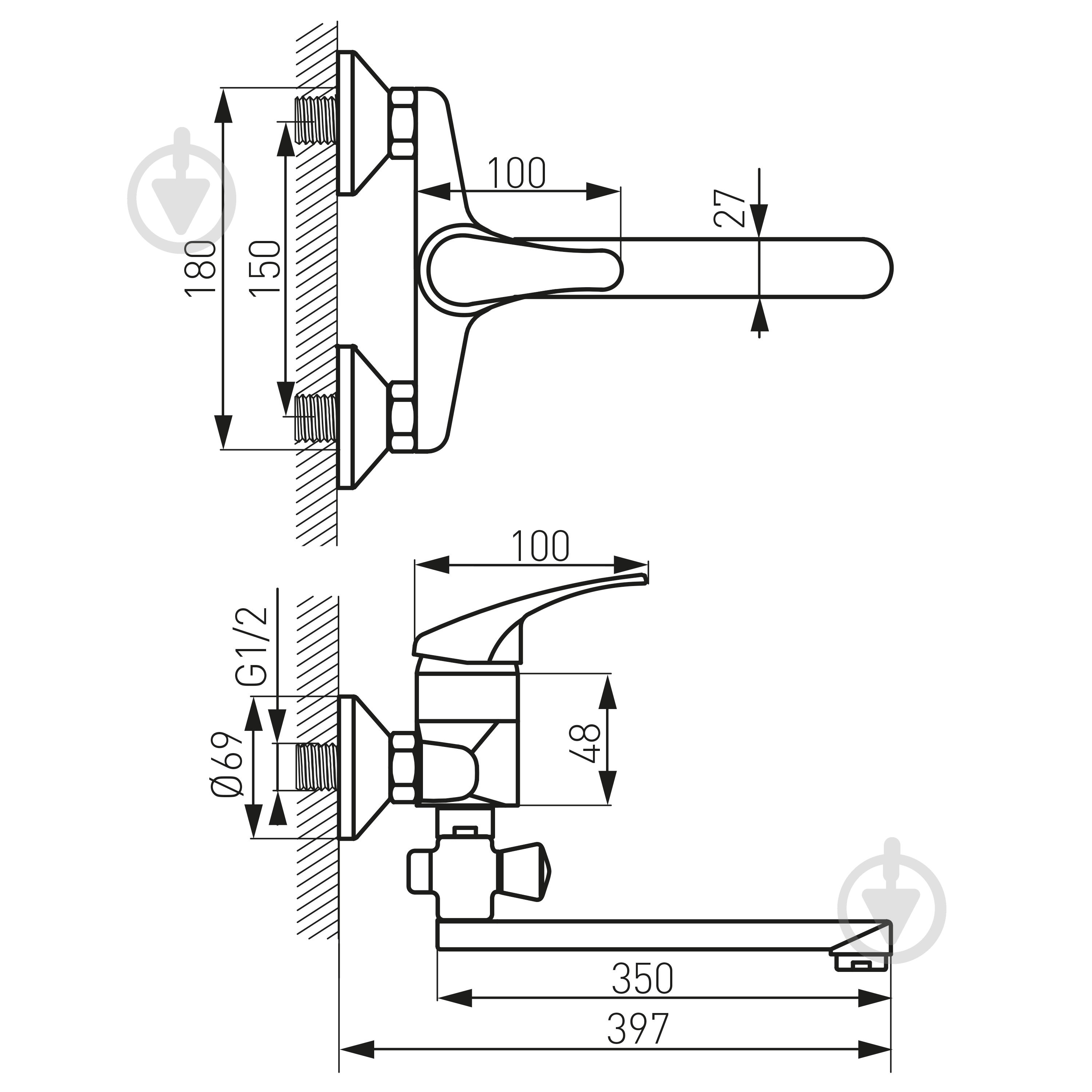 Змішувач для ванни Ferro Basic BBC5A - фото 2