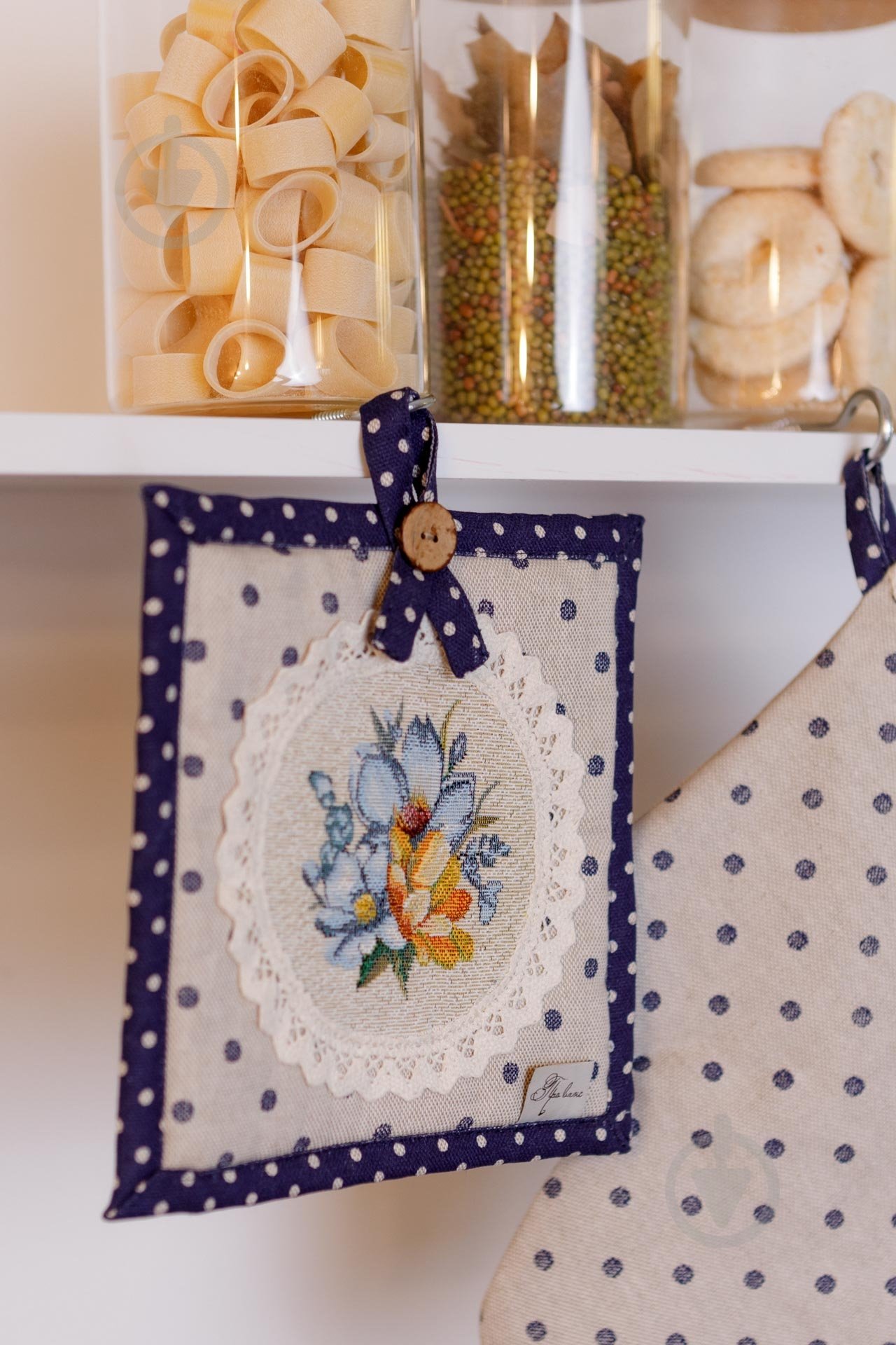 Набор кухонный Винтаж черная кайма 20x32 см молочный Прованс - фото 6 Набор кухонный Винтаж черная кайма 20x32 см молочный Прованс - фото 6