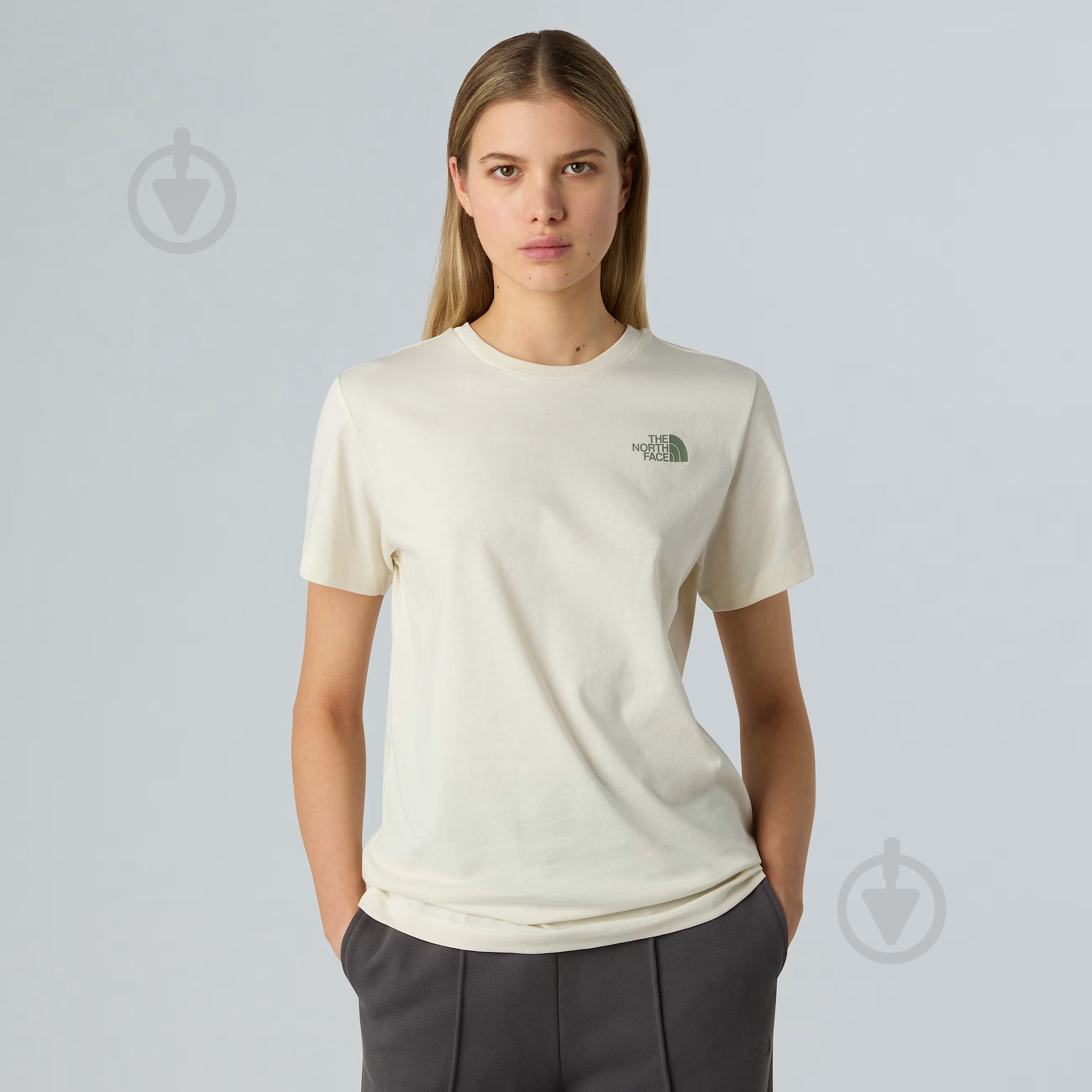 Футболка THE NORTH FACE W SS BOX NSE RELAXED TEE NF0A87NKEBE1 р.L бежевий - фото 1 Футболка THE NORTH FACE W SS BOX NSE RELAXED TEE NF0A87NKEBE1 р.L бежевий - фото 1