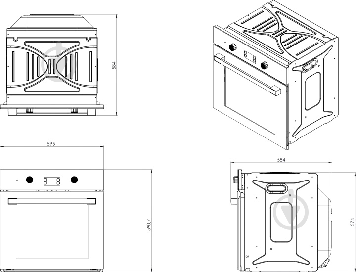 Духова шафа Jantar GSK 6015 WH - фото 21