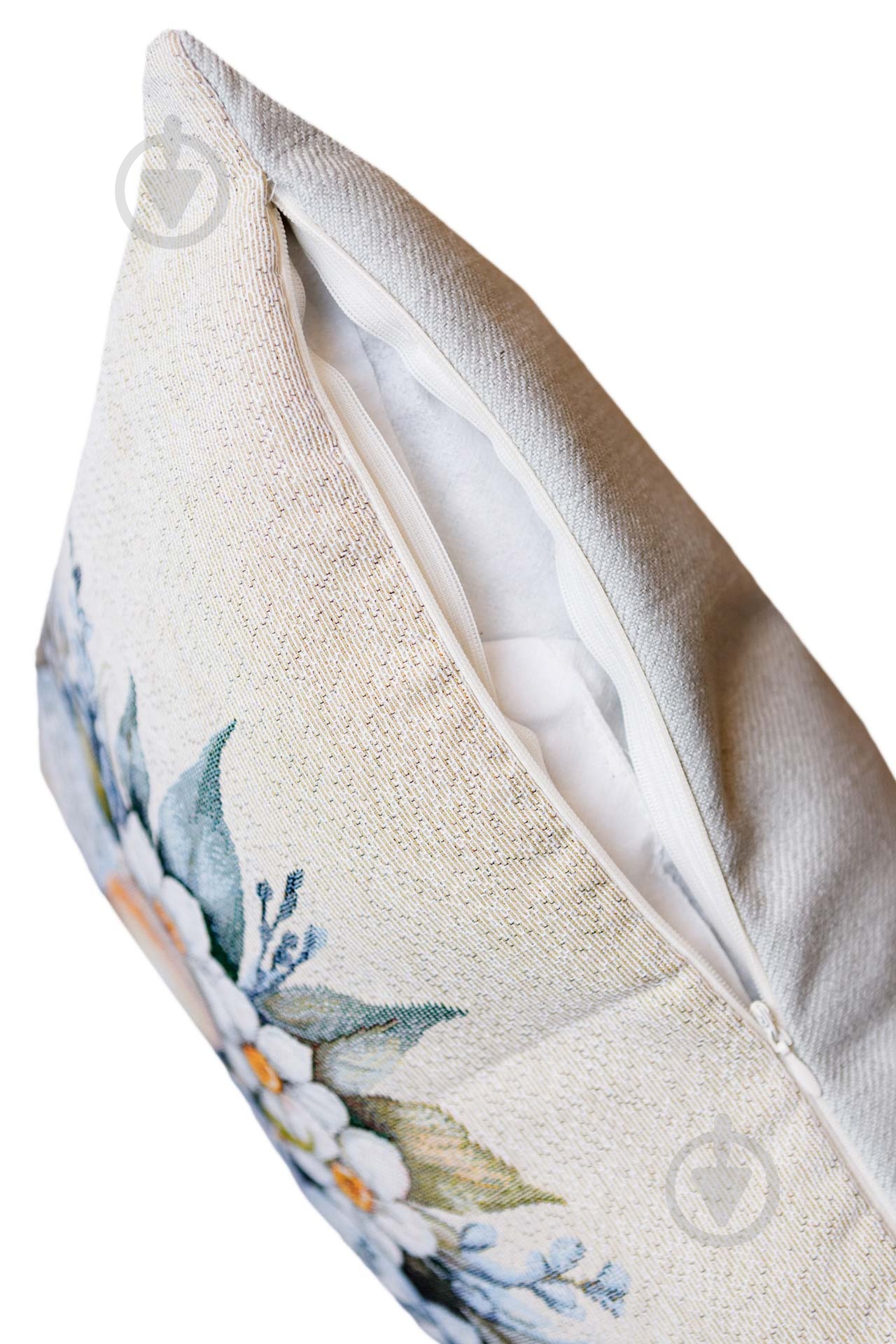 Наволочка декоративная Веночек Рrimavera 45x45 см молочный Прованс - фото 4