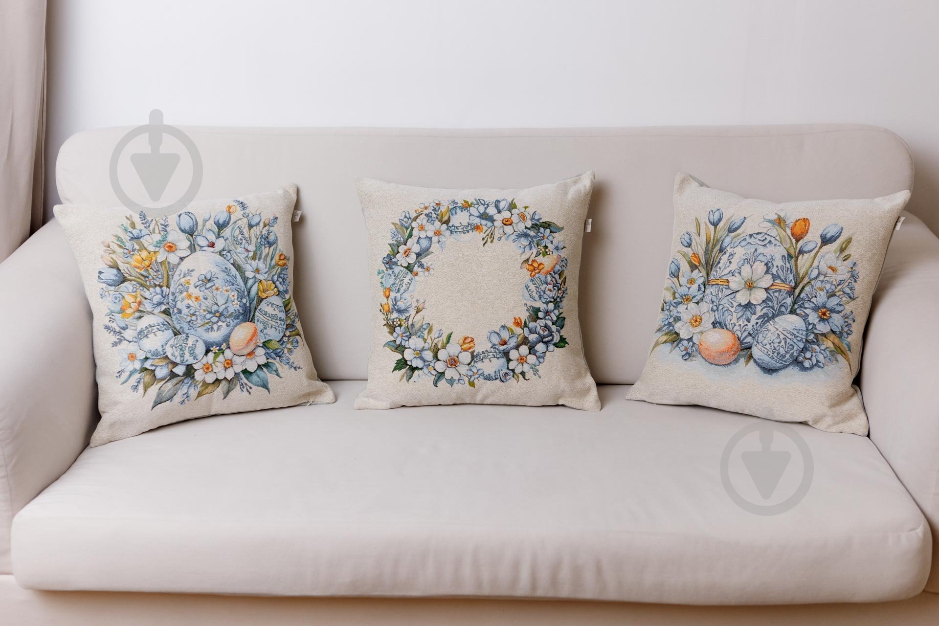 Подушка декоративна Віночок Рrimavera 45x45 см молочний Прованс - фото 8 Подушка декоративна Віночок Рrimavera 45x45 см молочний Прованс - фото 8