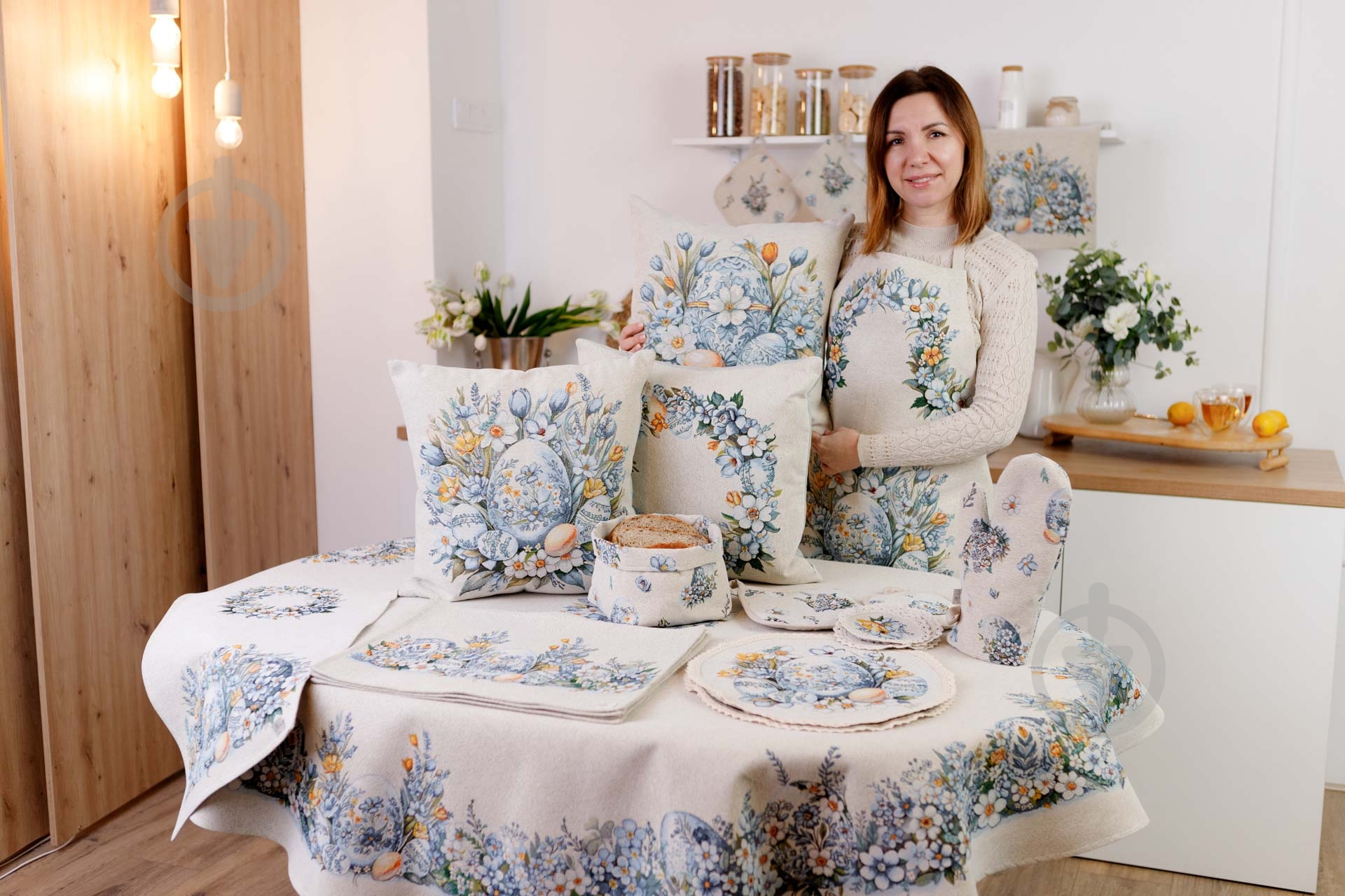 Подушка декоративна Віночок Рrimavera 45x45 см молочний Прованс - фото 9 Подушка декоративна Віночок Рrimavera 45x45 см молочний Прованс - фото 9