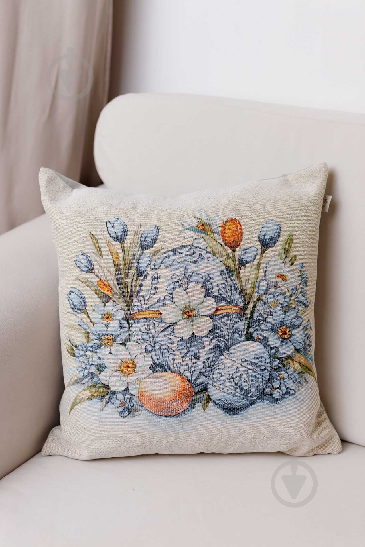 Подушка декоративная Великдень Рrimavera 45x45 см молочный Прованс - фото 6