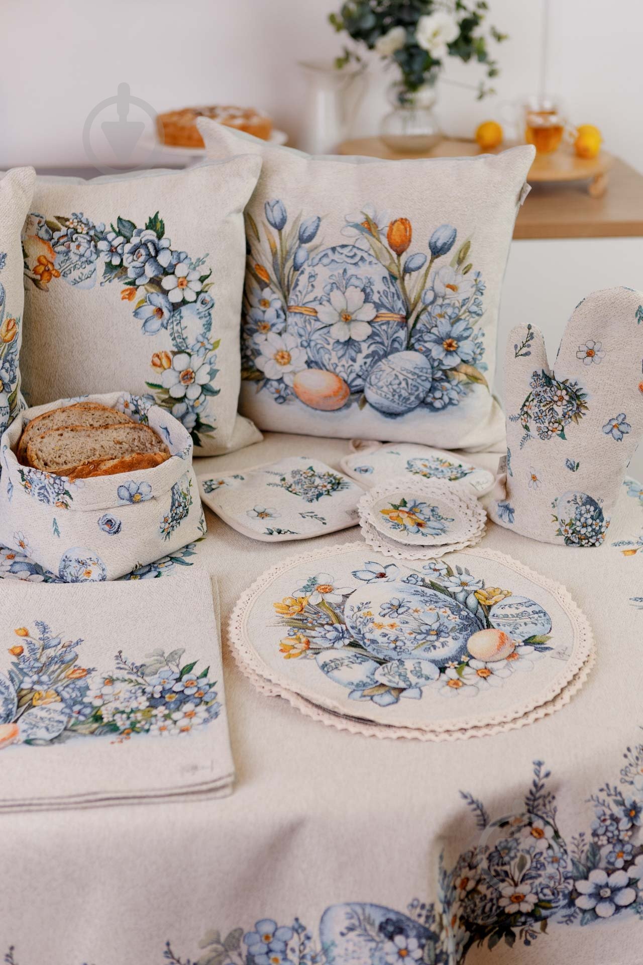 Подушка декоративная Великдень Рrimavera 45x45 см молочный Прованс - фото 8