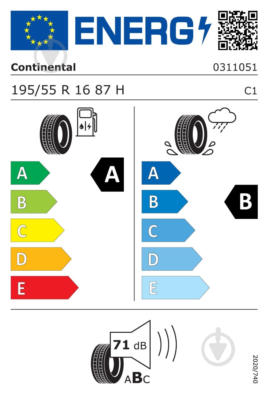 Шина Continental EcoContact 6 195/55 R16 87 H лето - фото 2