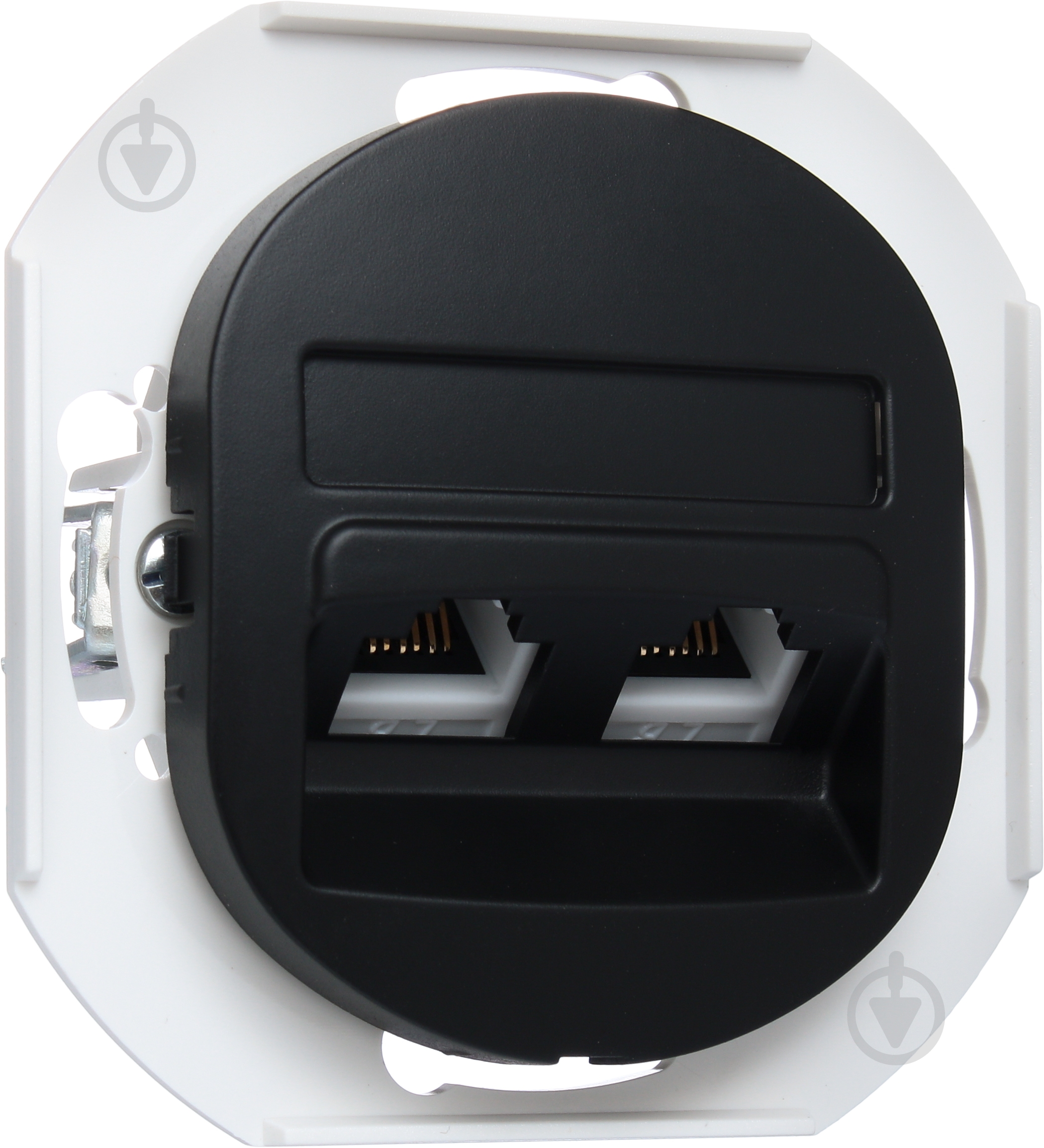 Розетка компьютерная Aling-Conel Eon IP20 черный матовый E614.E1 - фото 3