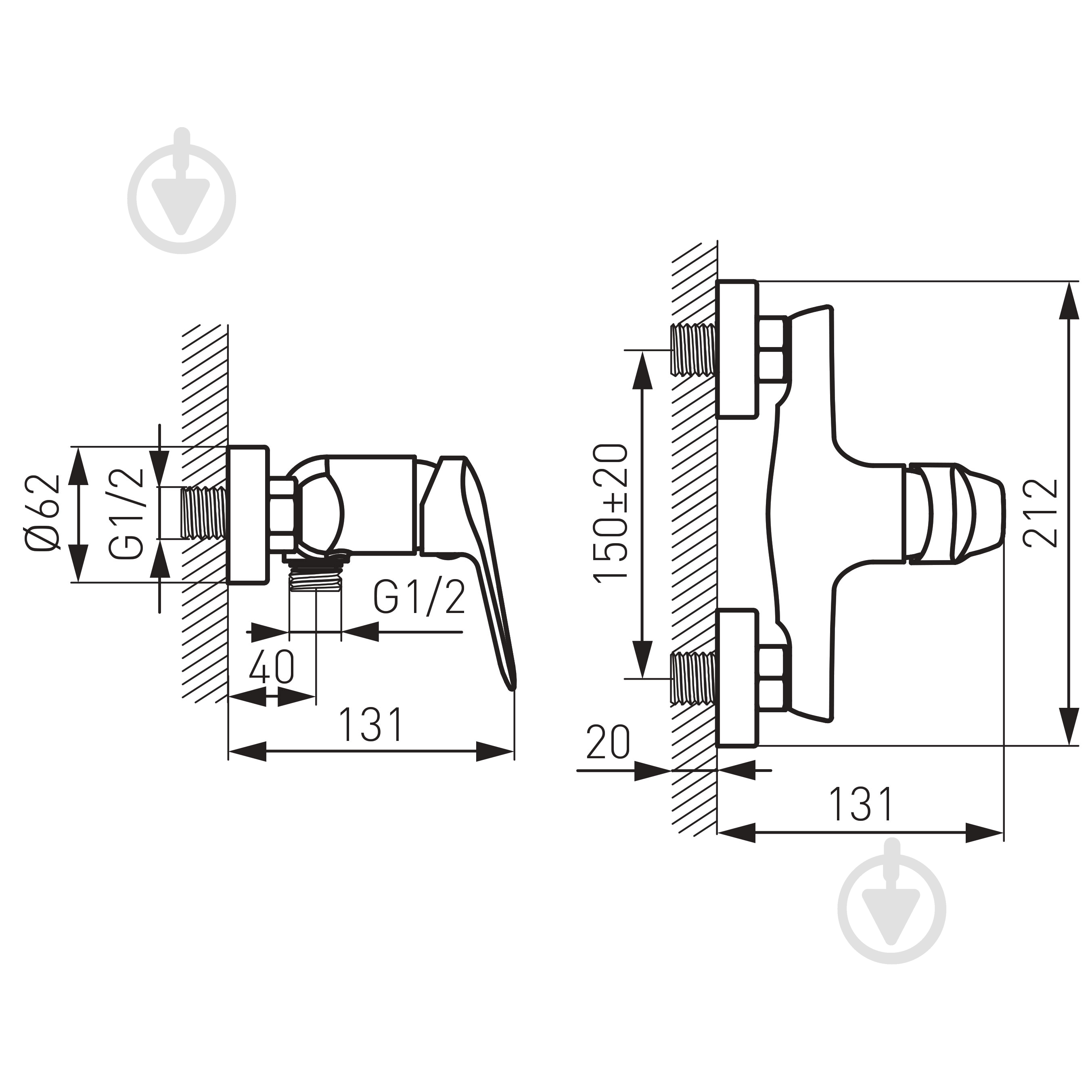 Смеситель для душа Ferro Dijon BDJ7 - фото 2
