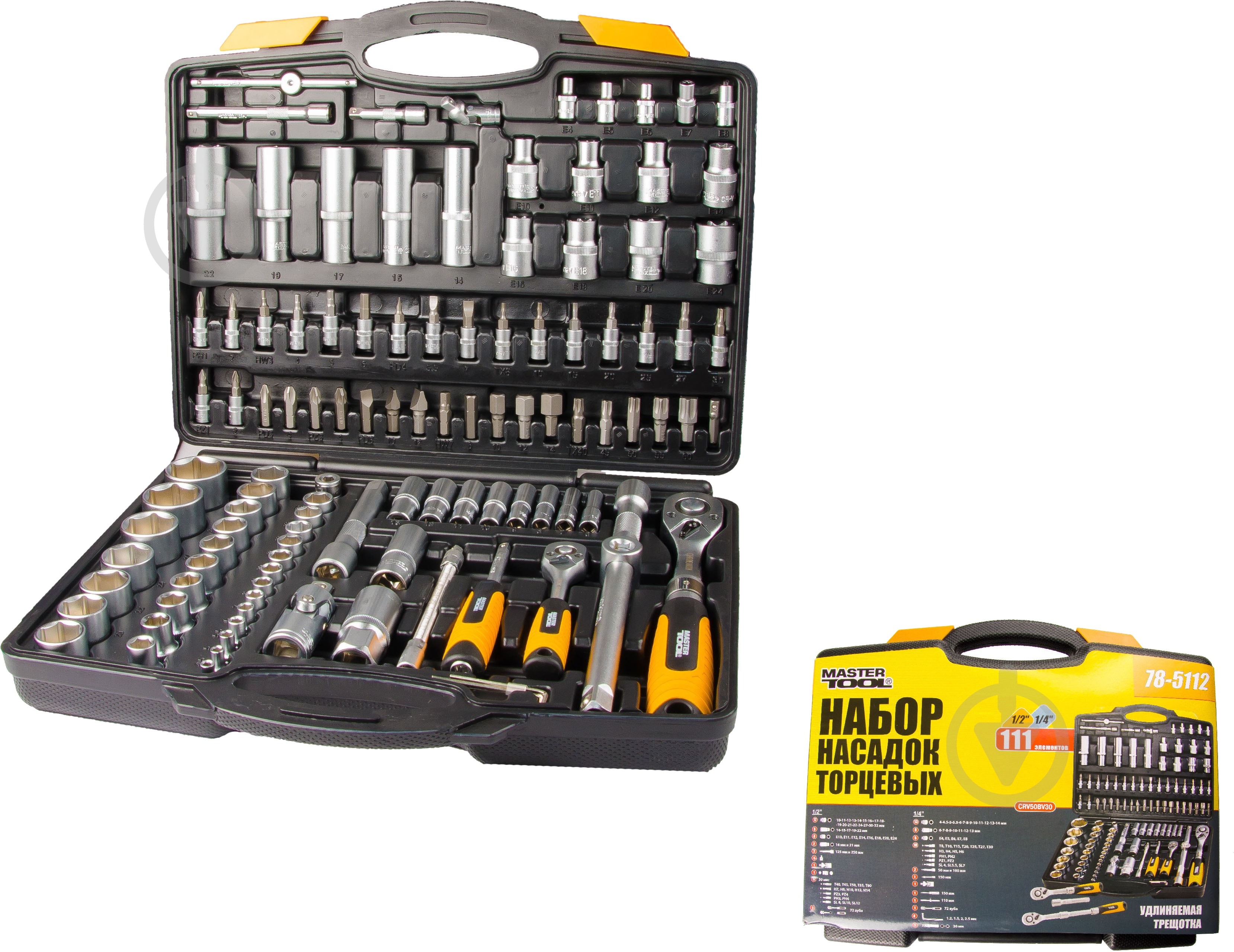 Набор головок MASTER TOOL 111 шт. 78-5112 - фото 1