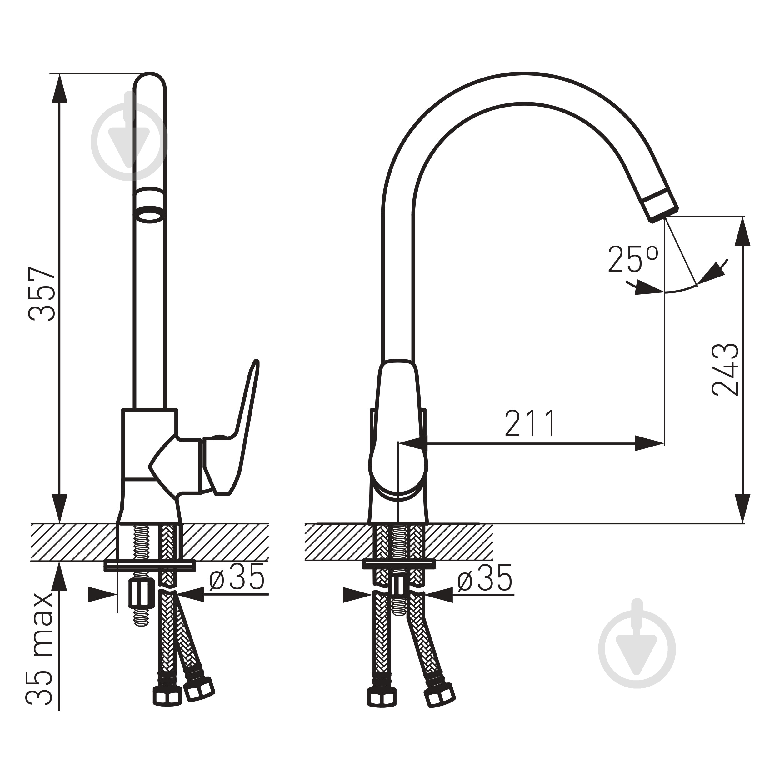 Смеситель для кухни Ferro Dijon BDJ4 - фото 2