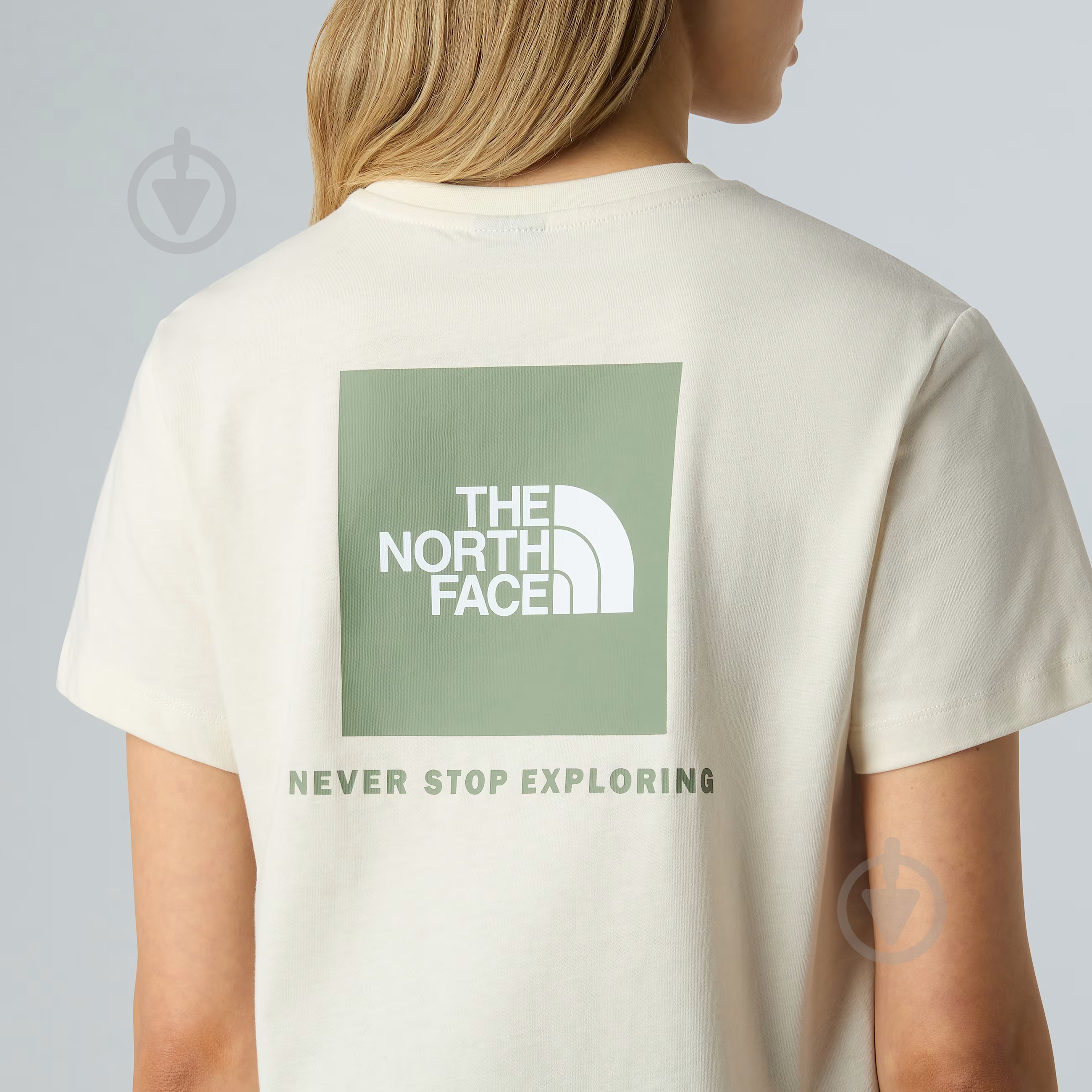 Футболка THE NORTH FACE W SS BOX NSE RELAXED TEE NF0A87NKEBE1 р.XL бежевий - фото 4 Футболка THE NORTH FACE W SS BOX NSE RELAXED TEE NF0A87NKEBE1 р.XL бежевий - фото 4