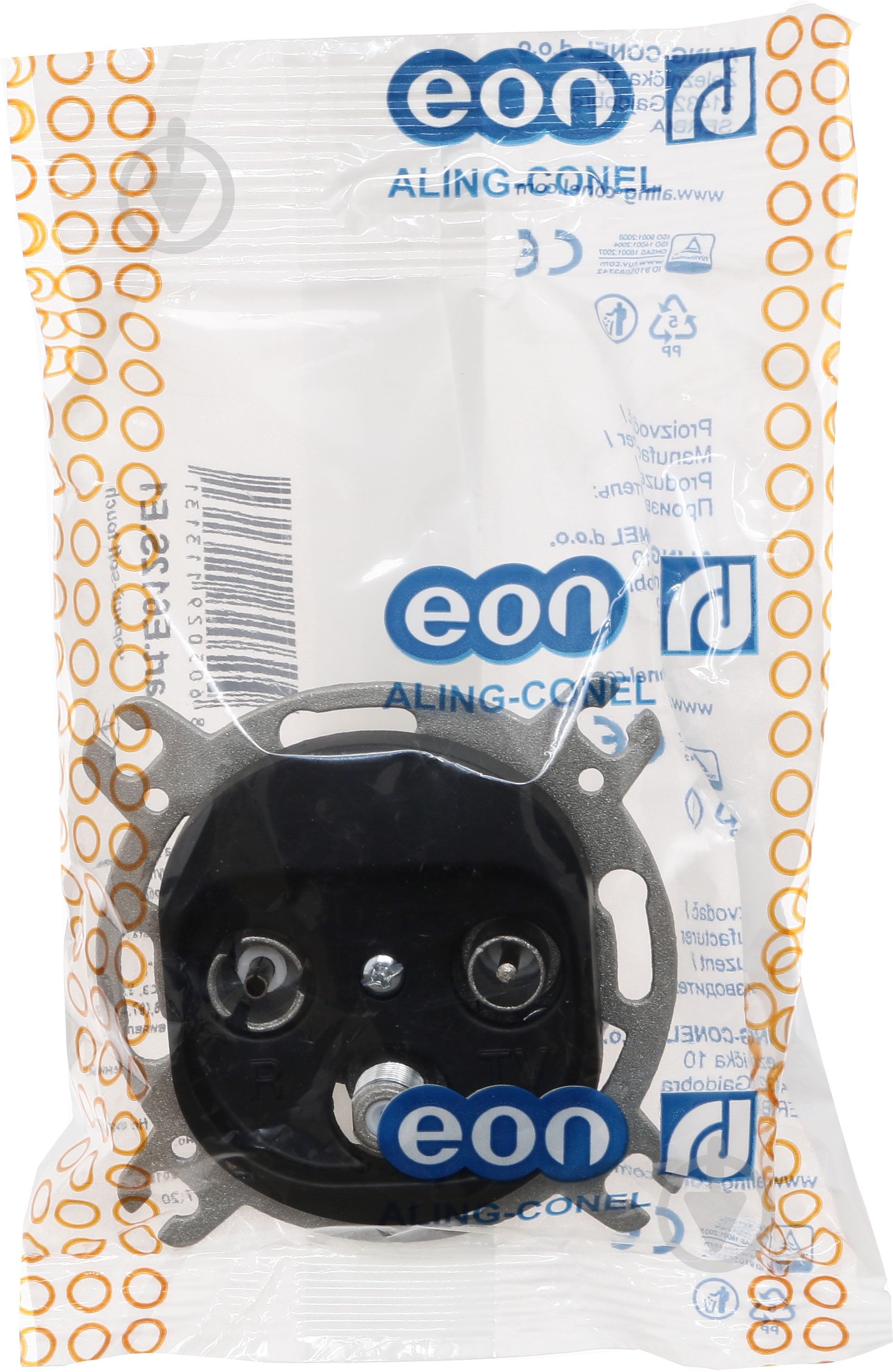 Розетка TV+R+SAT Aling-Conel Eon черный E612S.E1 - фото 4 Розетка TV+R+SAT Aling-Conel Eon черный E612S.E1 - фото 4