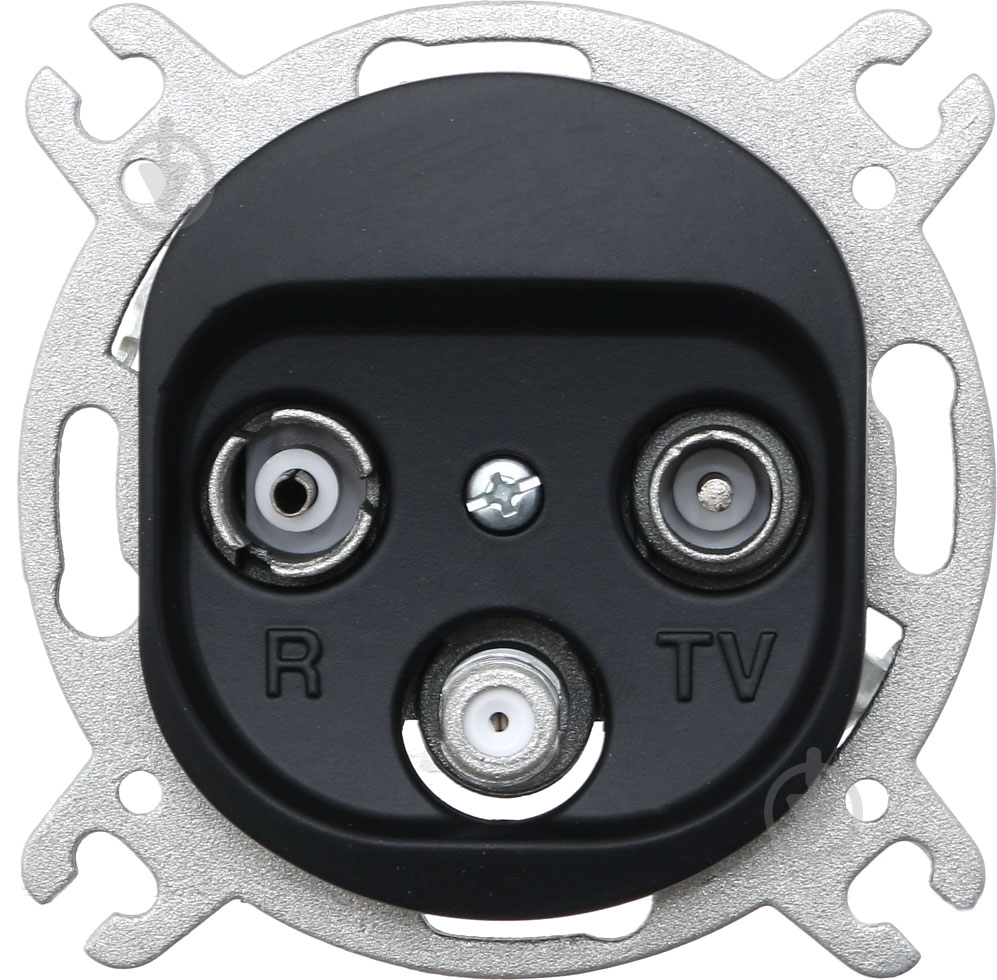 Розетка TV+R+SAT Aling-Conel Eon черный E612S.E1 - фото 1 Розетка TV+R+SAT Aling-Conel Eon черный E612S.E1 - фото 1