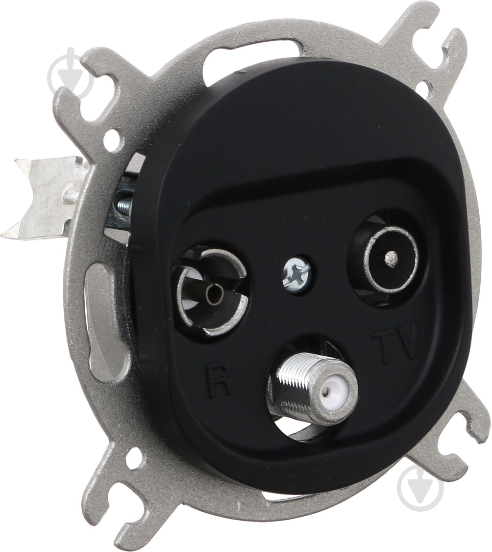 Розетка TV+R+SAT Aling-Conel Eon черный E612S.E1 - фото 2 Розетка TV+R+SAT Aling-Conel Eon черный E612S.E1 - фото 2