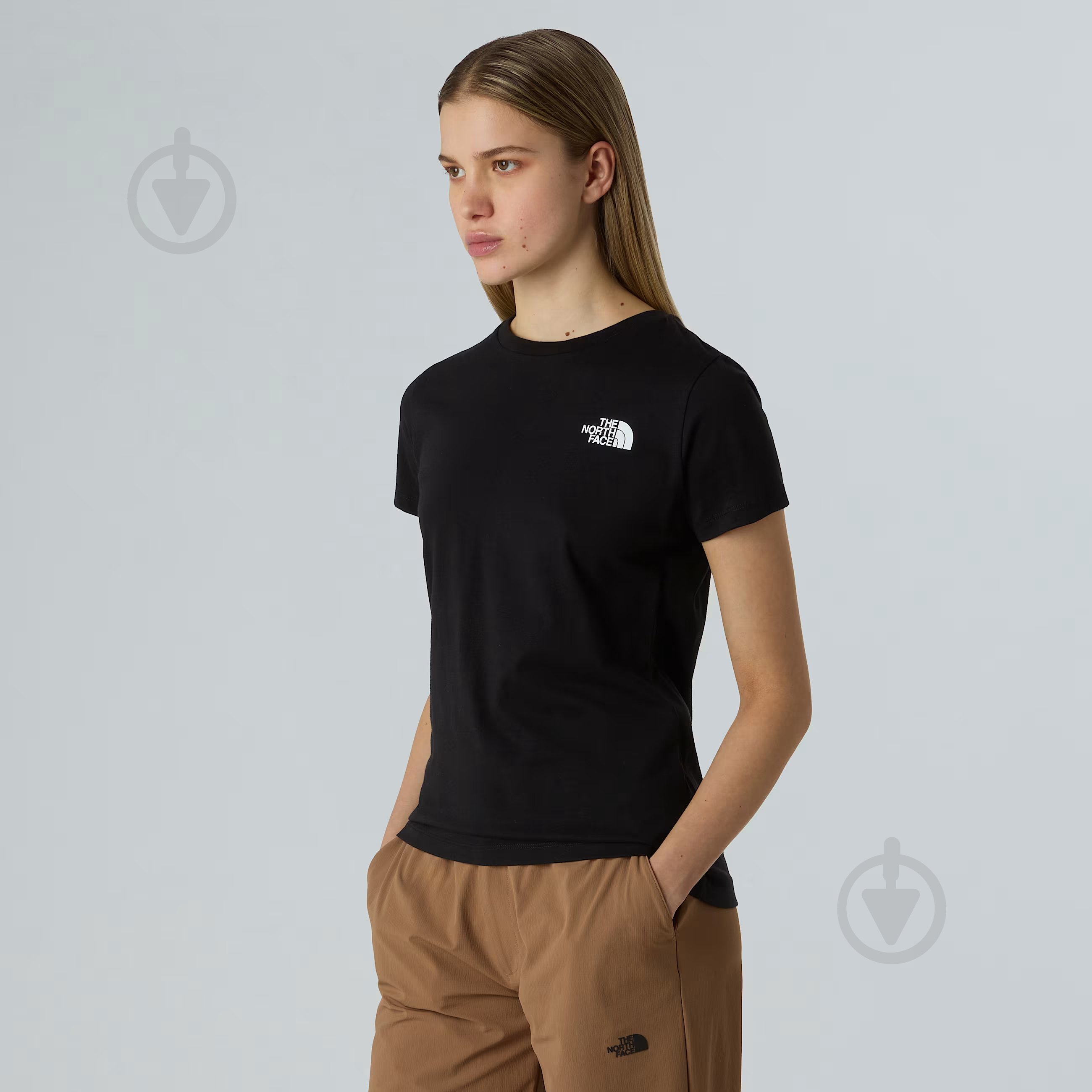 Футболка THE NORTH FACE W SS BOX NSE SLIM TEE NF0A87NMJK31 р.XS чорний - фото 1